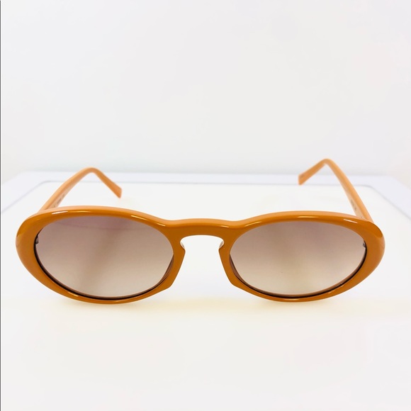 Women’s Kendall and Kylie Matte Orange Round Eyed Fashion Sunglasses - Picture 4 of 7